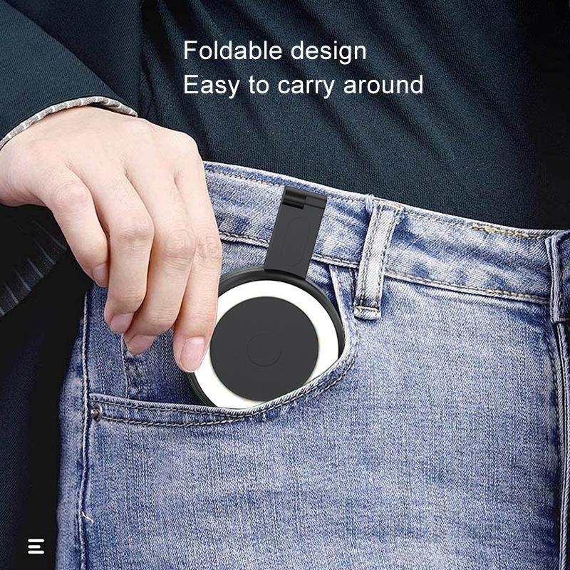 Portable Magnetic Cell Phone Fill Light - Black