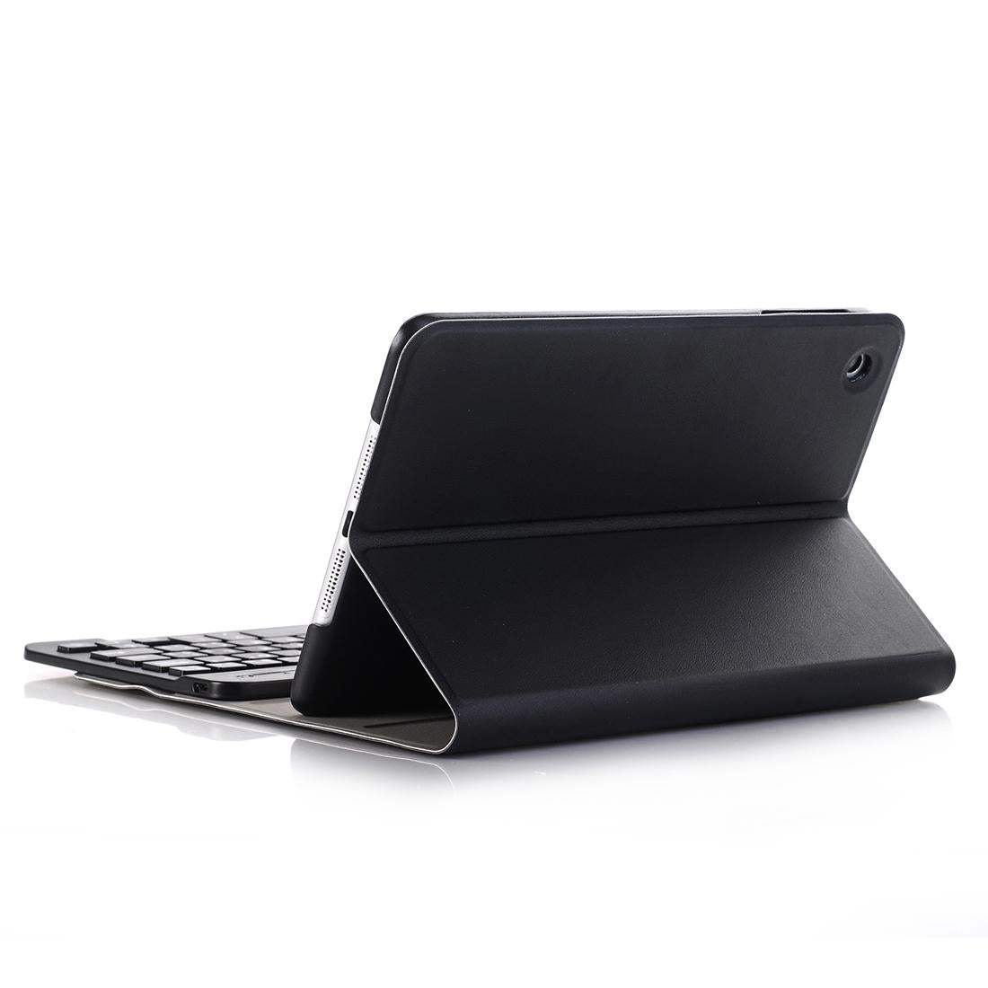 Universal Ultra-Thin Tablet Case With Bluetooth Keyboard For Ipad Mini 3 / 2 / 1 - Horizontal Flip Design - Black