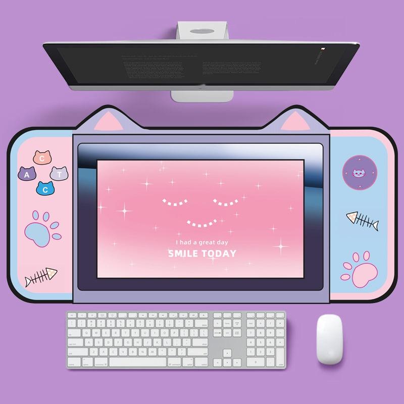 Adorable Cat Ear Desk Pad For Keyboard & Mouse - 4