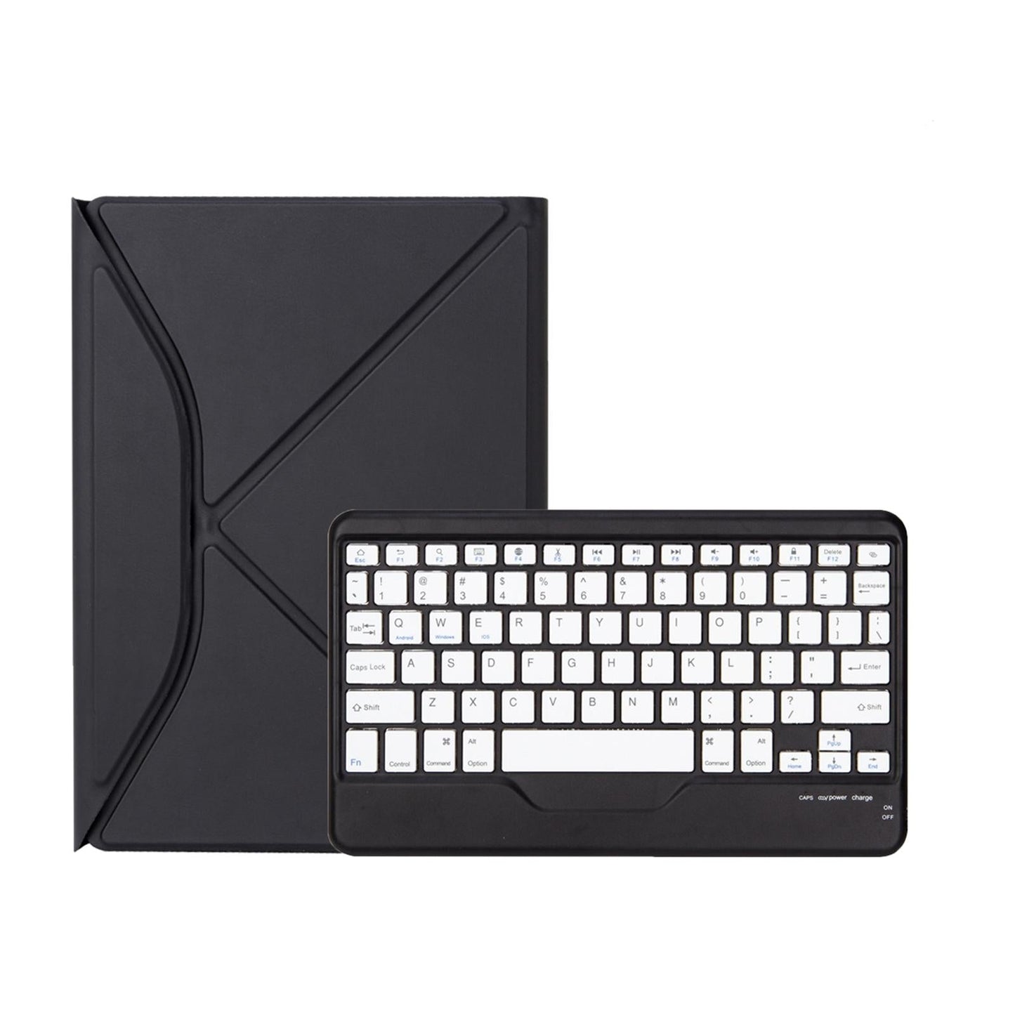 Bluetooth Keyboard Leather Tablet Case With Pen Slot - Sky Blue