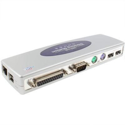8-Port Usb 2.0 Docking Station With Multiple Ports Black - Silver