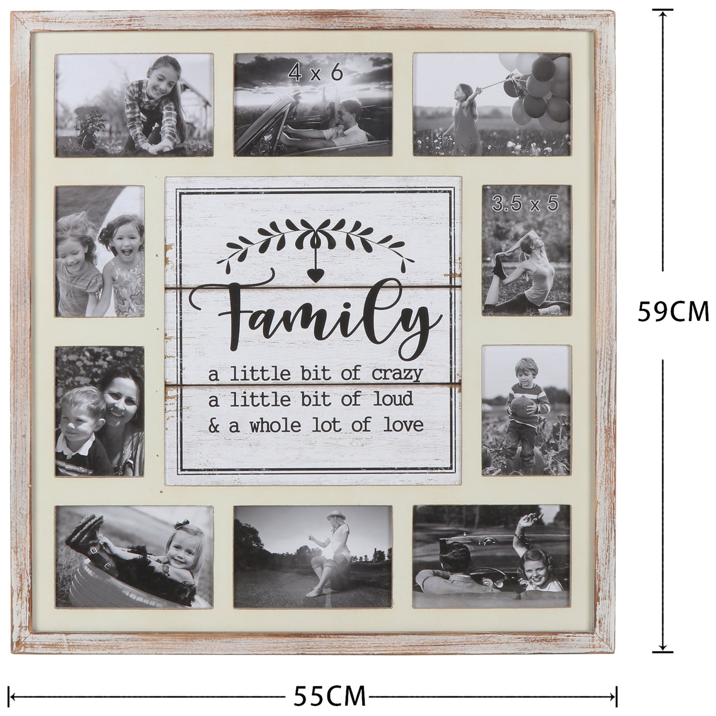 Family' Wall Hanging Photo Gallery Collage 55x59cm
