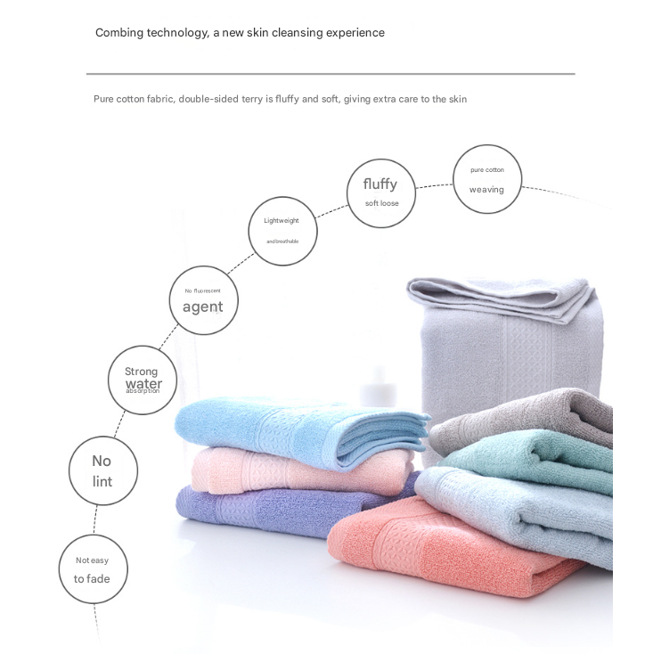 Red Luxury 6-Piece 100% Cotton Towel Set - 2 Bath Towels, 2 Hand Towels, 2 Face Towels