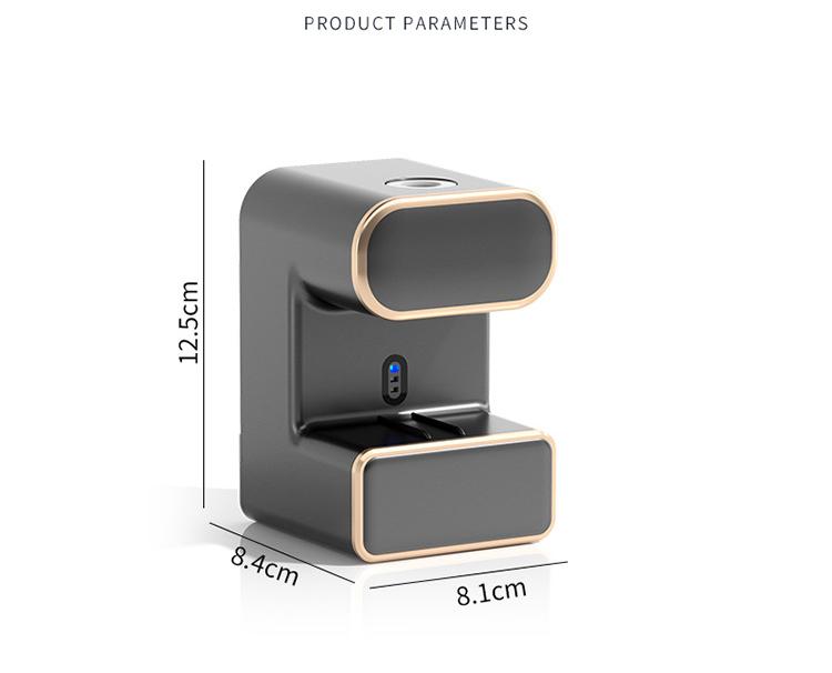 Automatic Toothpaste Dispenser with UVC Toothbrush Sterilizer & Holder - Wall Mounted, Rechargeable(Grey)