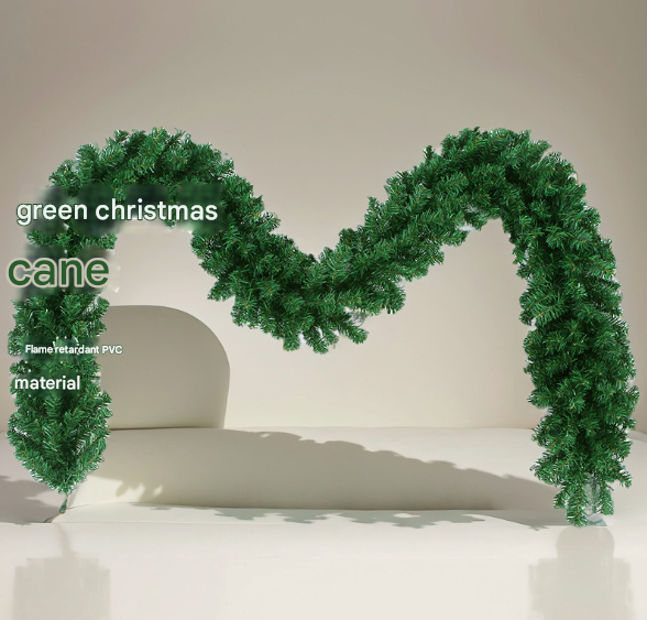 Classic Green Lush Artificial Christmas Garland - 2.7m Green Pine Vine with 280 Tips for Holiday Decor