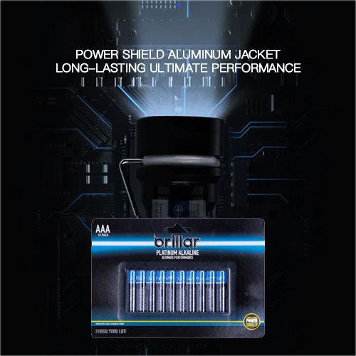 Brillar 10pk AAA Alkaline Batteries 1.5V LR03