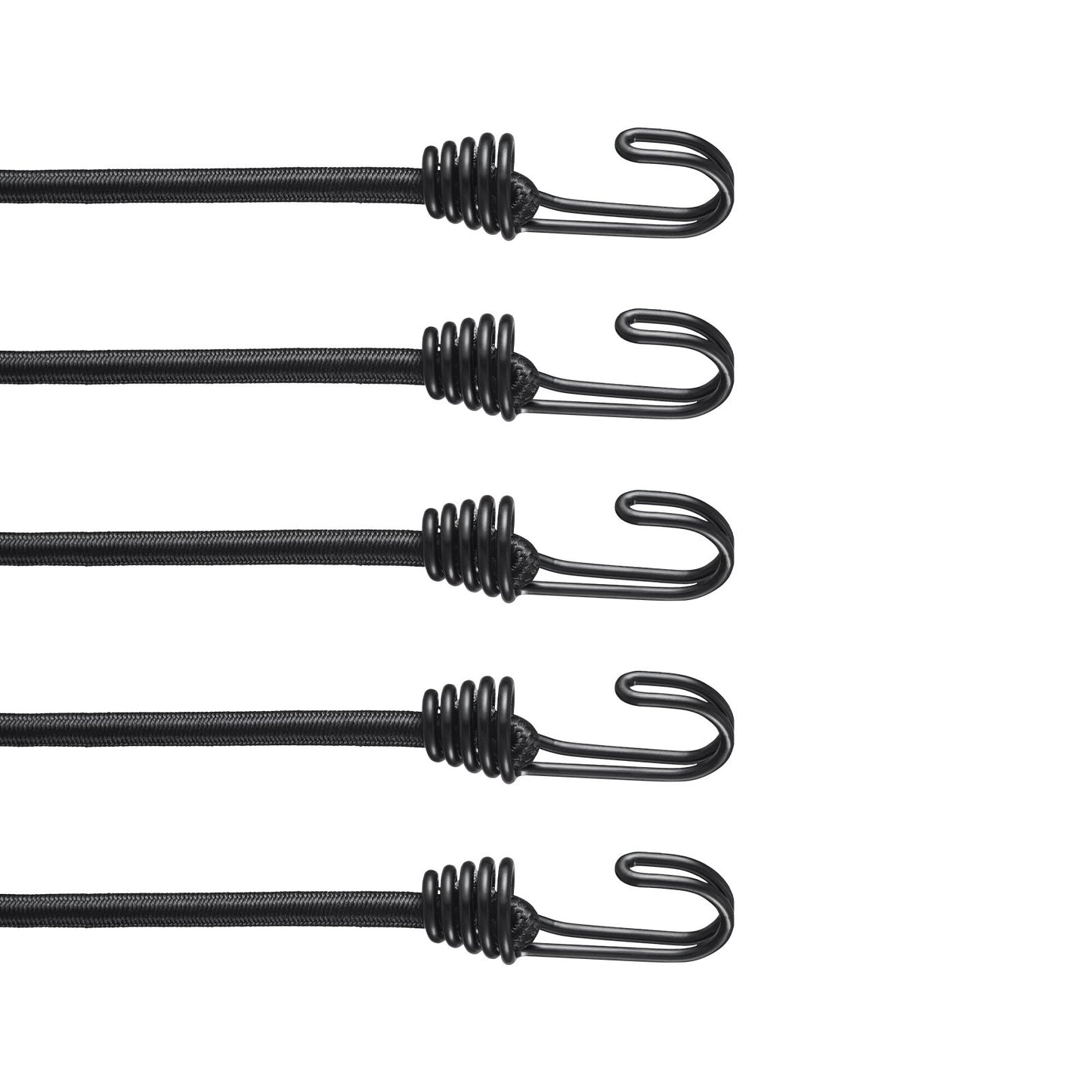 VEVOR 12 Pcs Bungee Cords with Hooks 32 In Heavy Duty Bungee Straps 8 mm Black