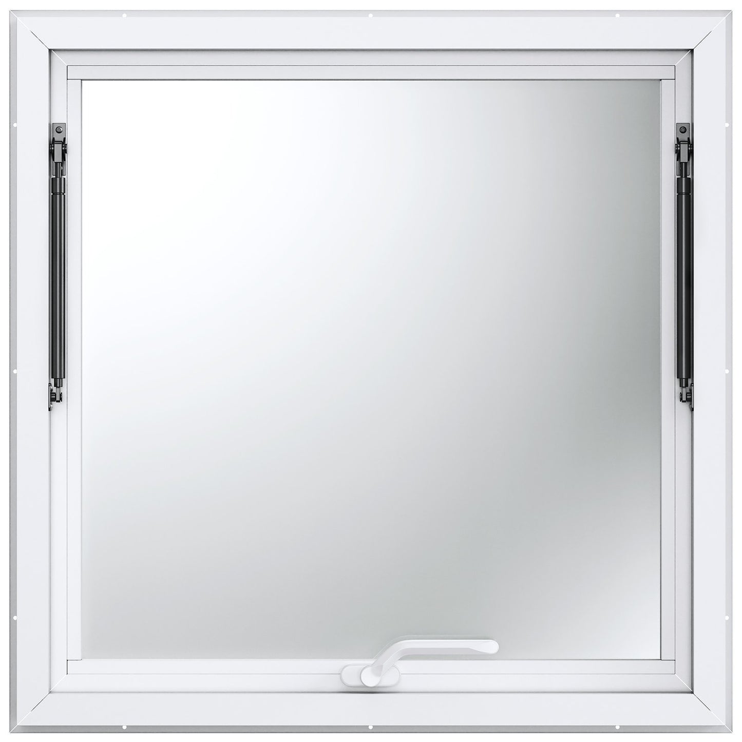 Concession Window 91x91cm, Aluminum Alloy Food Truck Service Window with Awning Door & Drag Hook, Up to 85 Degrees Stand Serving Window for Food Trucks Concession Trailers, Glass Not Included