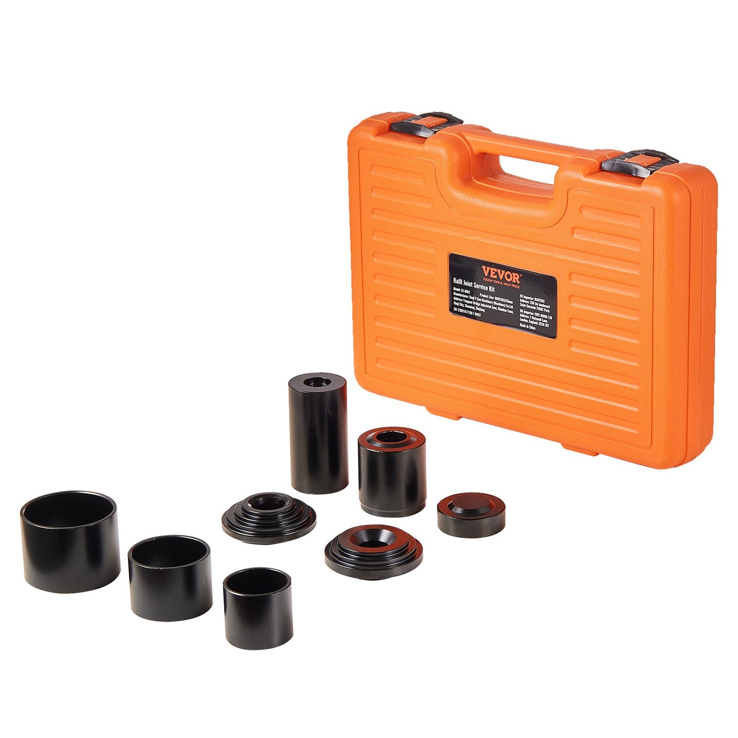 VEVOR Ball Joint Press Kit, 10 pcsTool Kit, C-press Ball joint Remove and Install Tools, for Most 2WD and 4WD Cars, Heavy Duty Ball Joint Repair Kit for Automotive Repairing