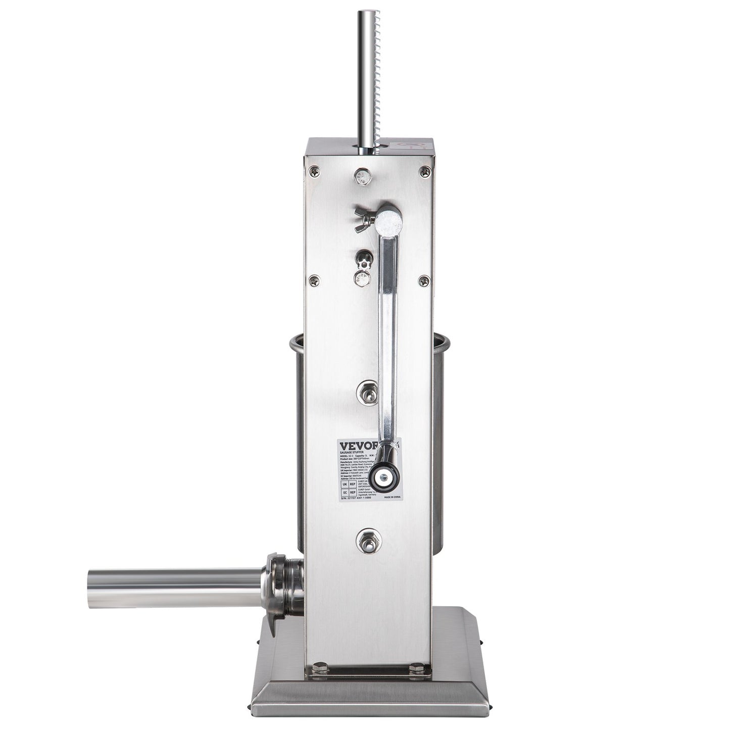 VEVOR Sausage Stuffer 5LBS/3L Capacity Homemade Sausage Maker Stainless Steel
