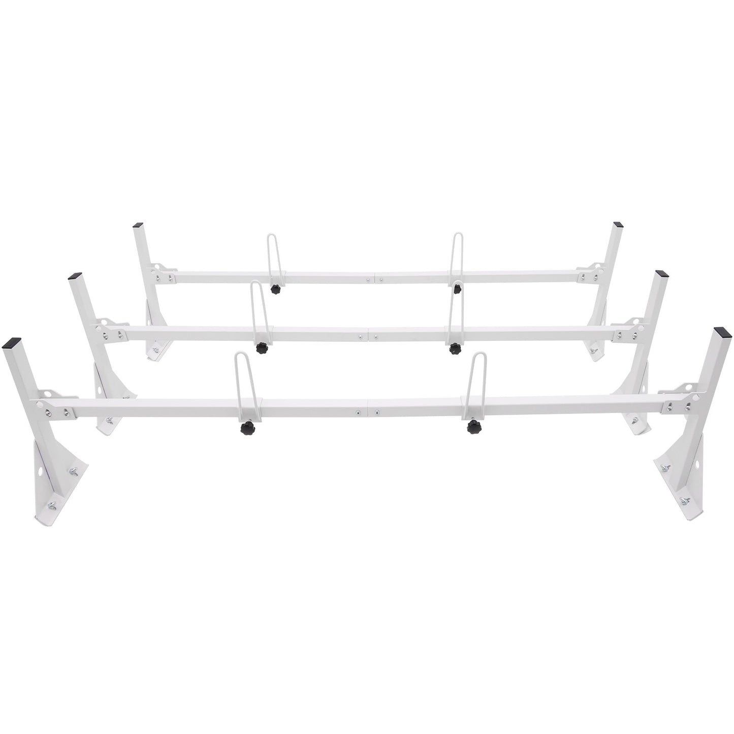 VEVOR 3-Bar Van Roof Ladder Rack Adjustable 56.3"-61.4" for Full-Size Vans