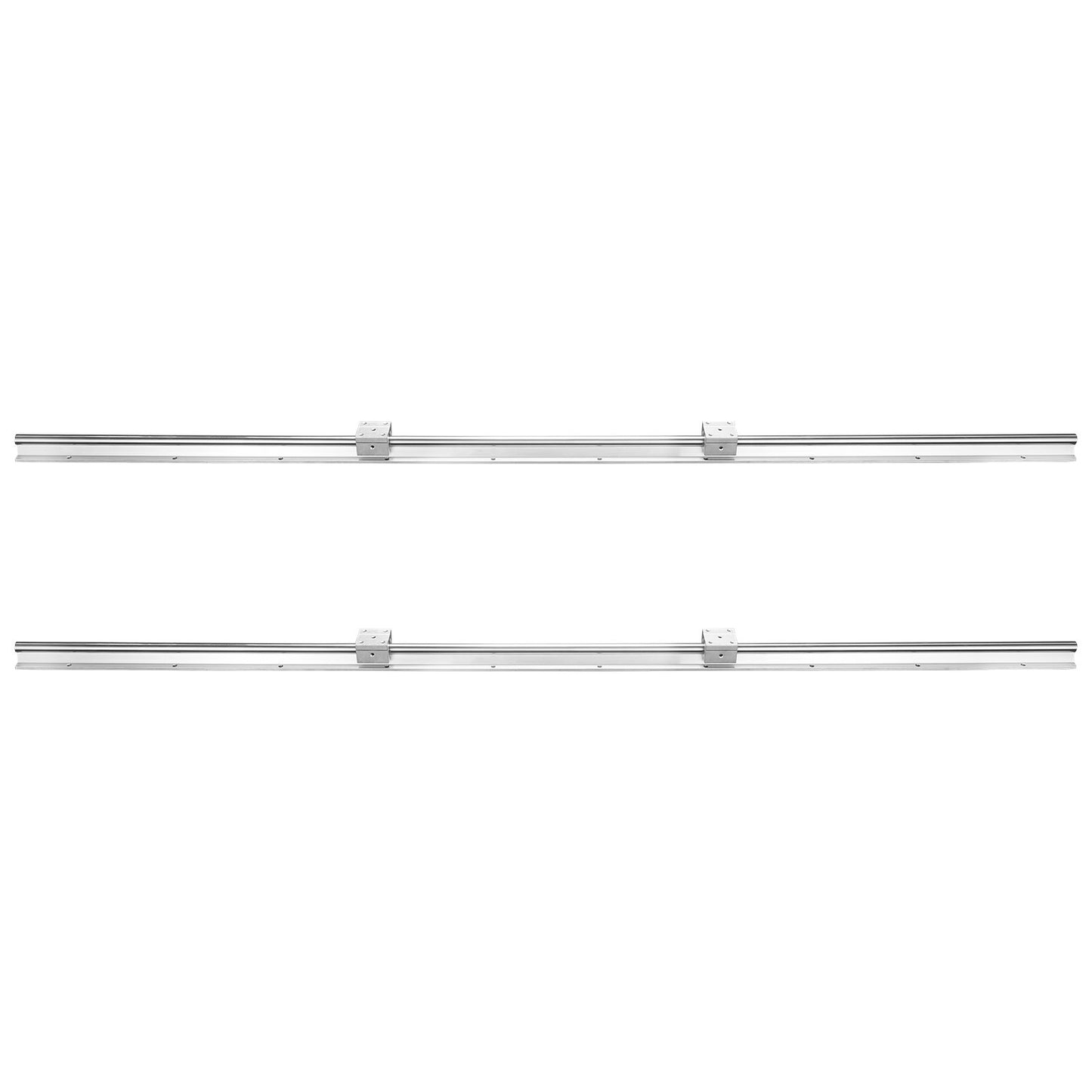 VEVOR Linear Guide Rail Set, SBR20 1500mm, 2 PCS 59 in/1500 mm SBR20 Guide Rails and 4 PCS SBR20UU Slide Blocks, Linear Rails and Bearings Kit for Automated Machines DIY Project CNC Router Machines