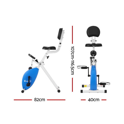 Everfit Under Desk Exercise Bike Magnetic Resistance X-bike Workouts 100kg Capacity