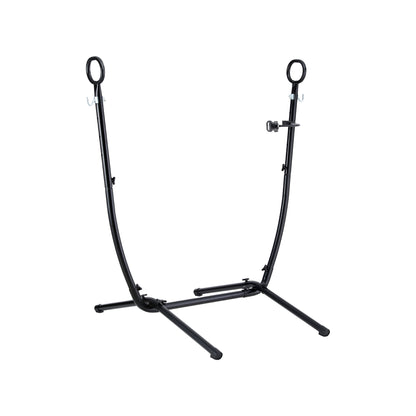 Gardeon Hammock Chair Stand Iron Frame w/ Phone Holder Black