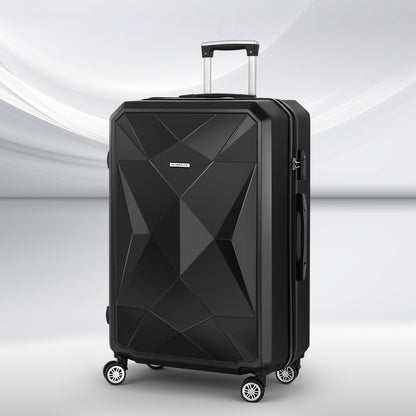 Wanderlite 28-inch Luggage Set with TSA Lock�ABS Hard Shell Travel Suitcase Organiser Luggage Case Black