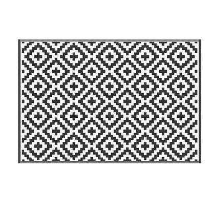 Gardeon Outdoor Rugs 120x180cm Large Carpet Reversible Area Mat PP Dual-Sided Patio Rug Cross