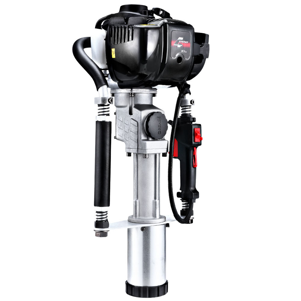 Giantz Petrol Post Driver 38CC 4-Stroke Rammer Pile Star Picket Fence Hole Black
