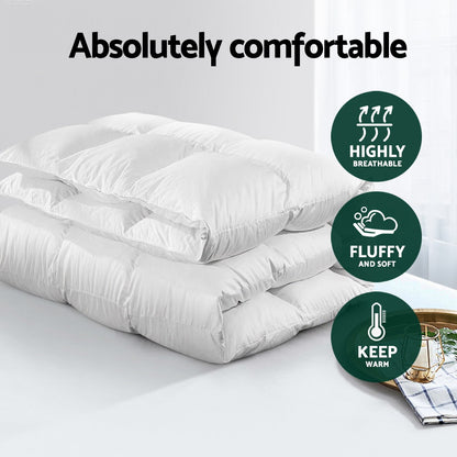 Giselle Bedding 700GSM Duck Down Feather Quilt Duvet Doona Winter Blanket Single