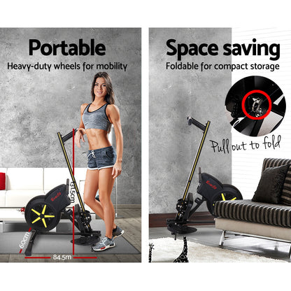 Everfit Rowing Machine Air Rower Exercise Fitness Gym Home Cardio