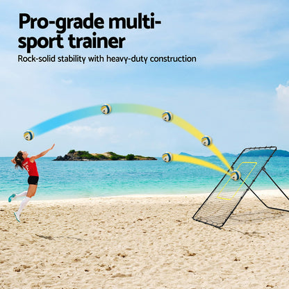 Everfit 7ft 2.1M Volleyball Net Football Baseball Goal Netting with Frame Angle Adjustable Rebounder