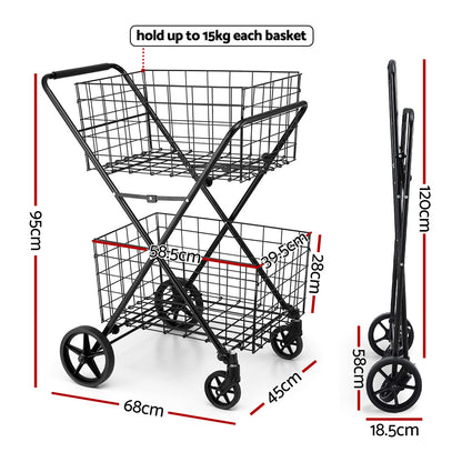 Emajin Foldable Shopping Trolley Cart