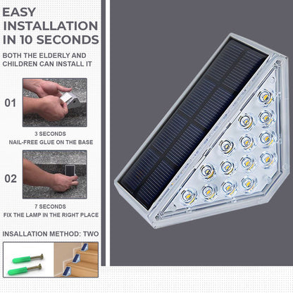 Dimnezz Solar Warm White Triangle Step Lights