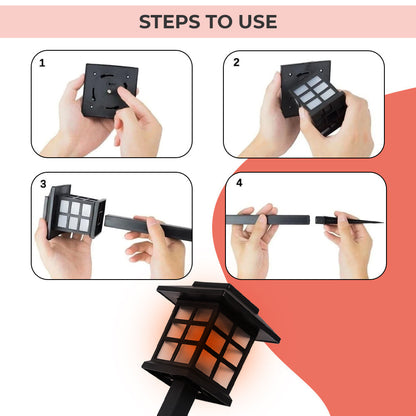 Dimnezz Solar Powered Waterproof LED Stake Lights