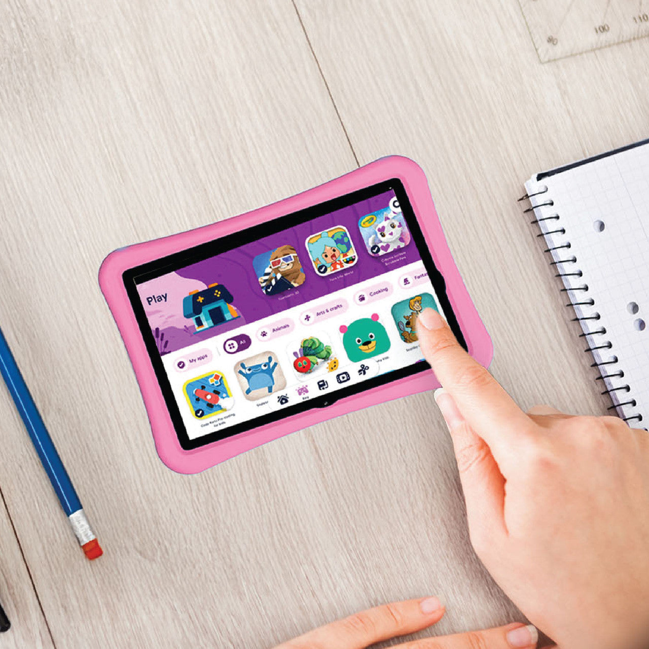 Laser 7-inch Tablet 4GB 64GB with Pink Case