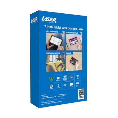Laser 7-inch Tablet 4GB 64GB with Pink Case