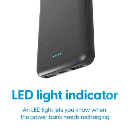 Laser 5000mAh Powerbank Charcoal