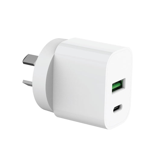Laser Wall Charger USB A and C Fast Charge 30W