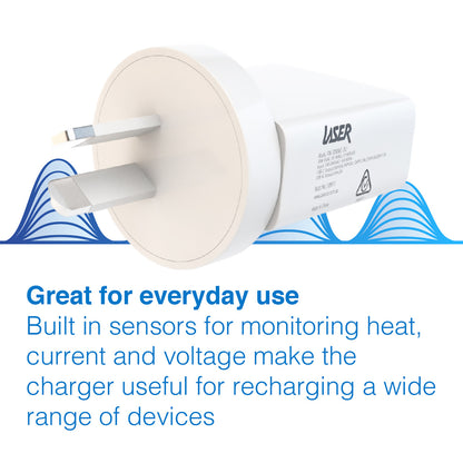 Laser ChargeCore USB-C 30W Dual PD Wall charger