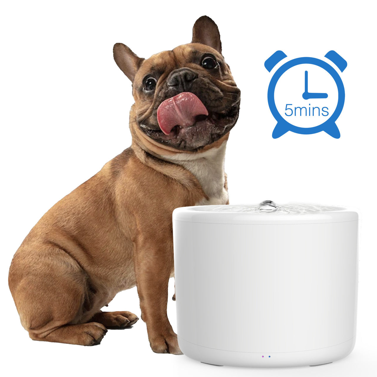 Tech4Pets 2L Smart Water Fountain with UV Filter for Pets