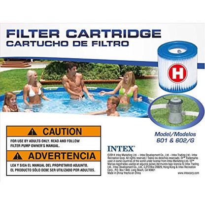 Intex 12 x Filter Cartridge replacement Size H INTEX FILTER PUMP 29007
