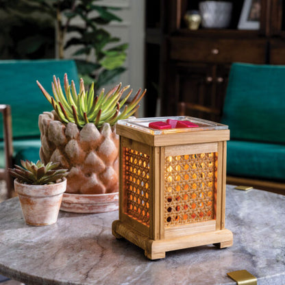 Wood & Cane Vintage Bulb Illumination Warmer