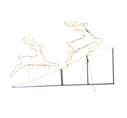 Samland Animated Running up Reindeer Rope Light for Christmas Decoration