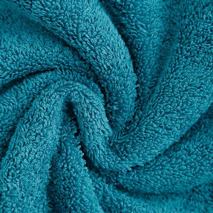 Samland Premium Cotton Washcloths 4-Pack Quick-Dry Face Towels Set-Blue