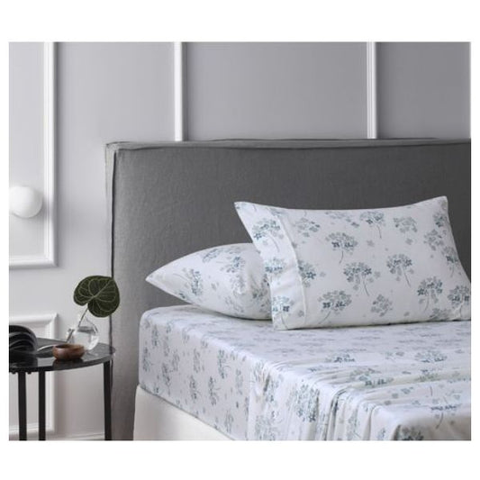 Flower Bunch Cotton Flannelette Light Blue Sheet Set by Accessorize Single