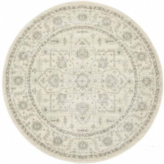 Evoke 261 White Round by Rug Culture -240X240CM - ROUND
