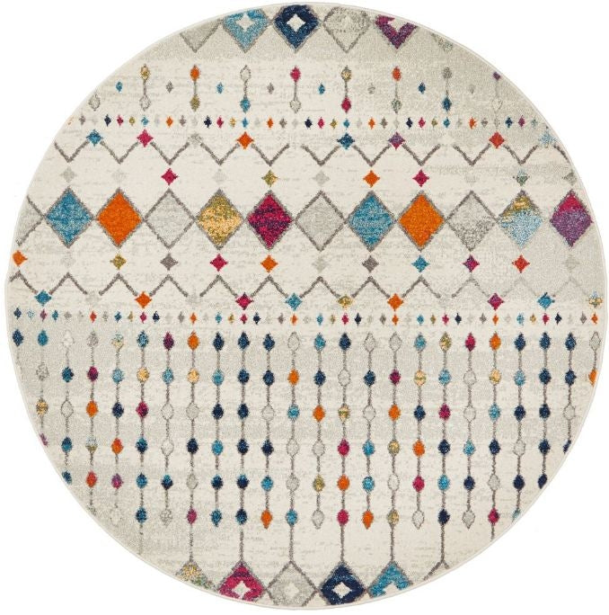 Mirage 355 Blue Round By Rug Culture-200X200CM - ROUND