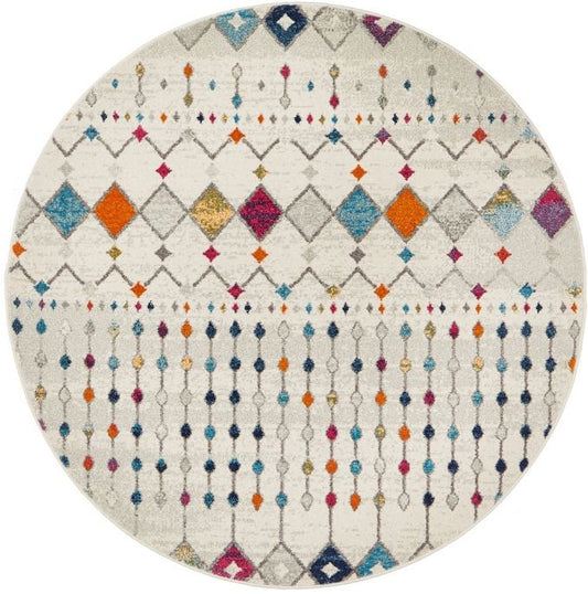 Mirage 355 Blue Round By Rug Culture-200X200CM - ROUND