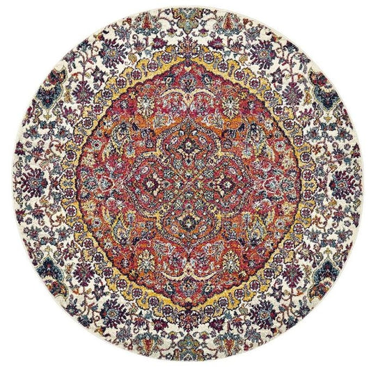 Museum 867 Multi Round by Rug Culture-200X200CM - ROUND