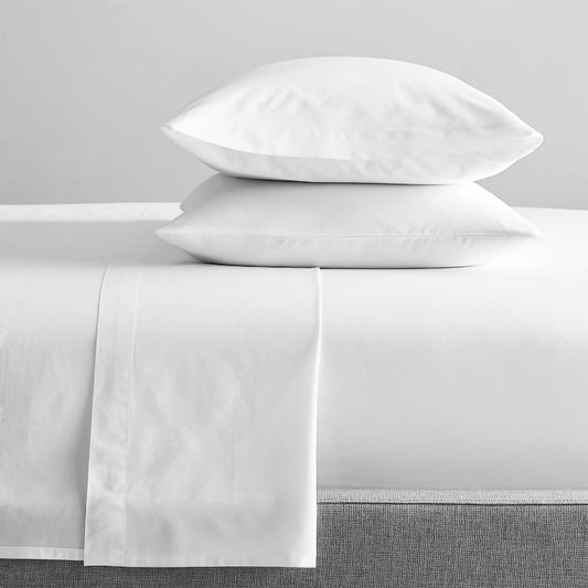 300 Thread Count 100 % Organic Cotton White Sheet Sets by Renee Taylor Double
