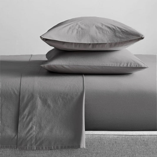 300 Thread Count 100 % Organic Cotton Steel Grey Sheet Sets by Renee Taylor Double