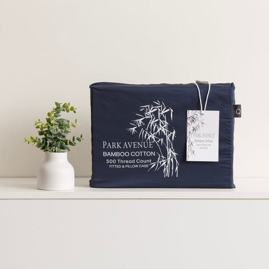 Bamboo Cotton 500 Thread Count Indigo Combo Set by Park Avenue Long Single