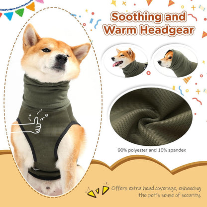Dog Anxiety Vest and Coat, Vet Visits and Separation - Keep Pet Calm, Dog Jacket for Thunder, Fireworks, Anti Anxiety Vest for Dogs and Cat Body and Ear, Dark Blue, XXXL