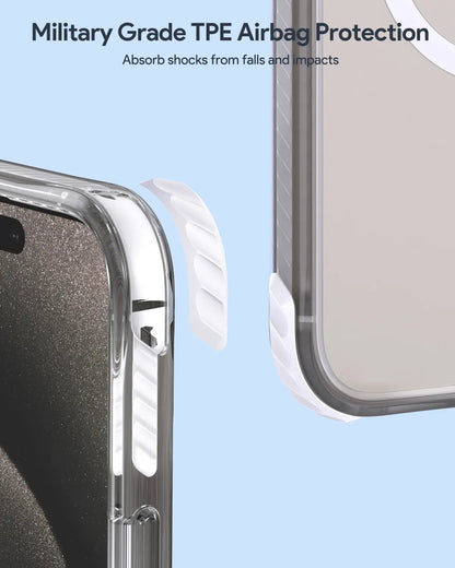 Aukey Urban Guard Magnetic Hard-Shell iPhone 15 Phone case - Transparent (TM11A)