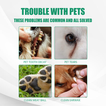 Yegbong Pet Tooth Cleaning Finger Set Dog Cat Cleaning Tartar Stone Oral Cleaning Care