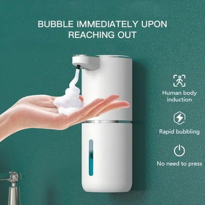 380ml touchless sensor automatic soap dispenser - wall-mounted, rechargeable lithium battery, USB charging, modern black design, suitable for bathroom and kitchen, bathroom soap dispenser | modern soap dispenser | touchless soap dispenser