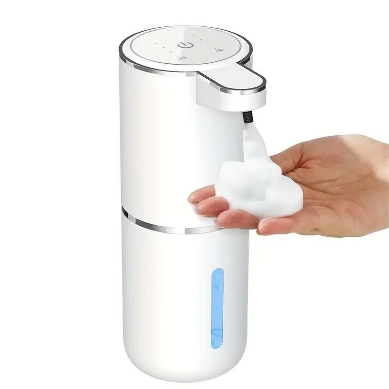 380ml touchless sensor automatic soap dispenser - wall-mounted, rechargeable lithium battery, USB charging, modern black design, suitable for bathroom and kitchen, bathroom soap dispenser | modern soap dispenser | touchless soap dispenser
